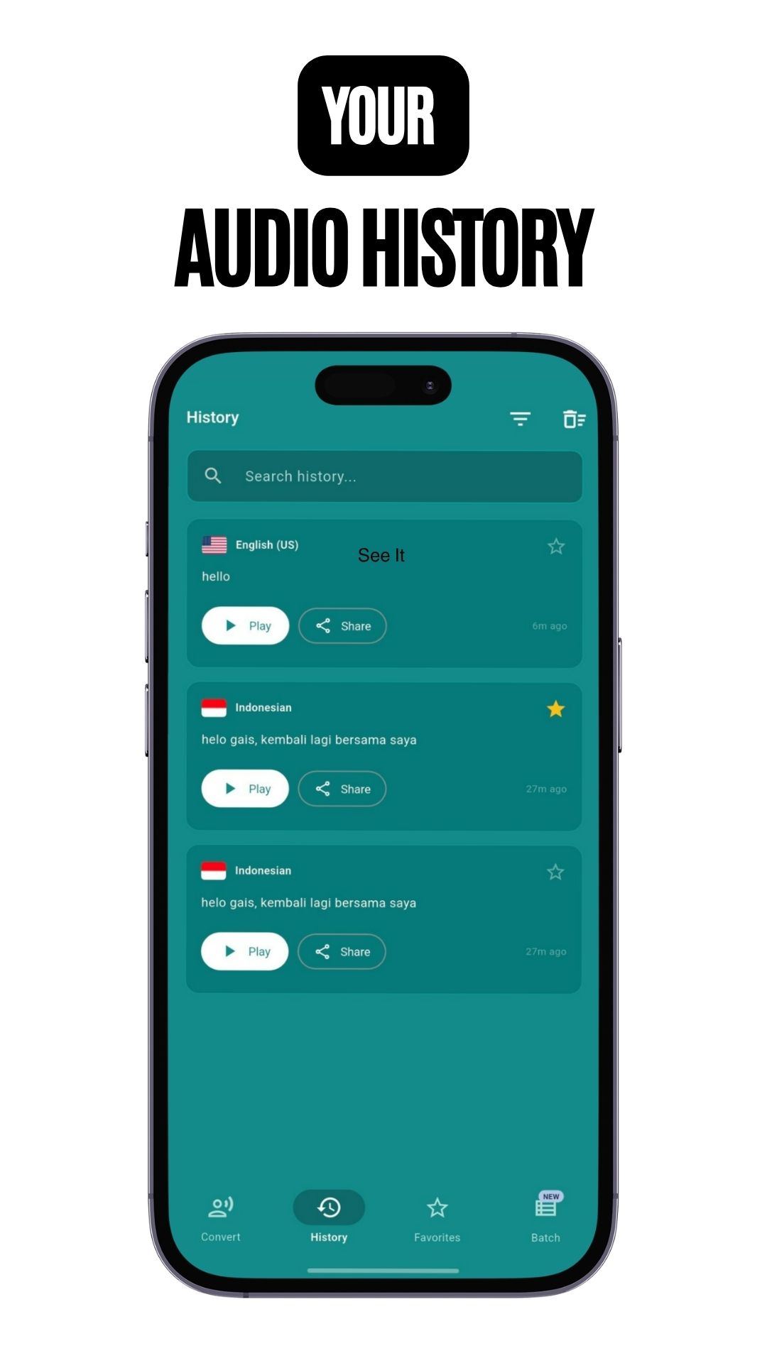 Audio History UI